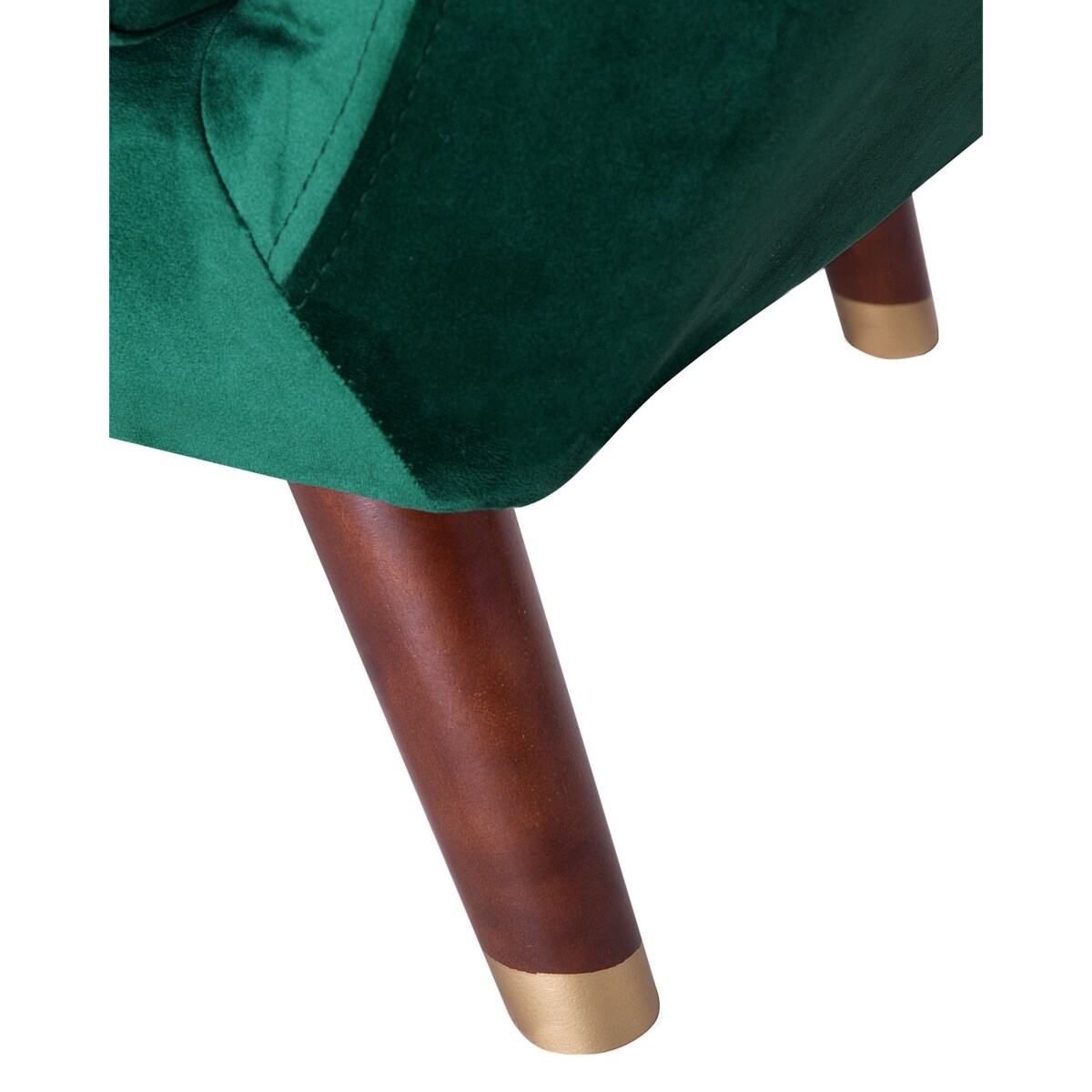 Fotel welurowy zielony BODO