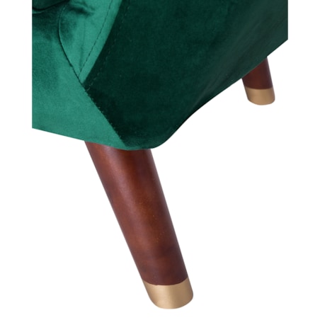 Fotel welurowy zielony BODO