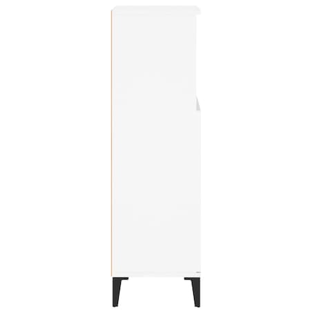 vidaXL Szafka łazienkowa, biała, 30x30x100 cm, materiał drewnopochodny