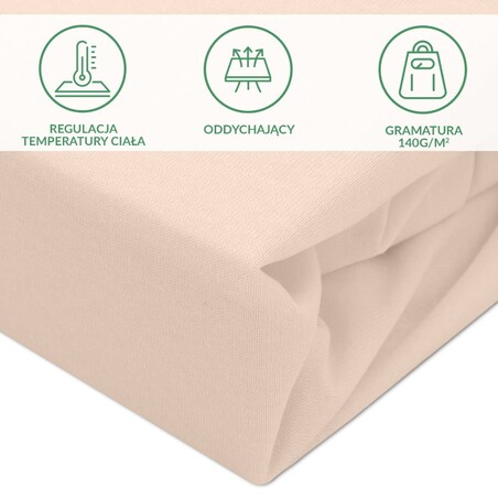 Prześcieradło ochronne wodoodporne z gumką 2w1, rozmiar 160x200 SG kolor beż