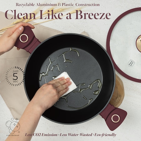 Garnek płytki 3,8L z pokrywką 28cm Berlinger Haus Leonardo Collection BH-8038