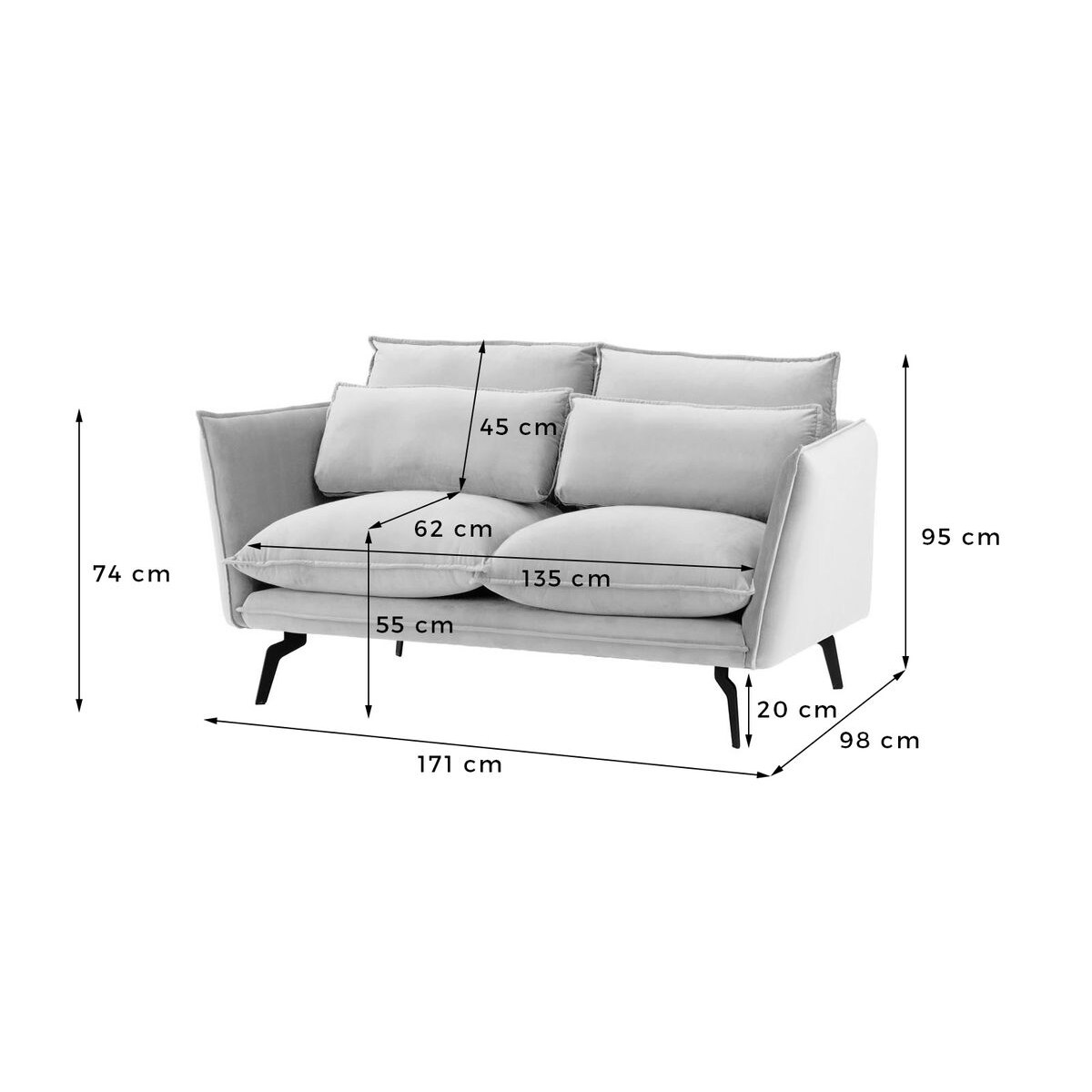 Sofa dwuosobowa Layla-Velluto 8