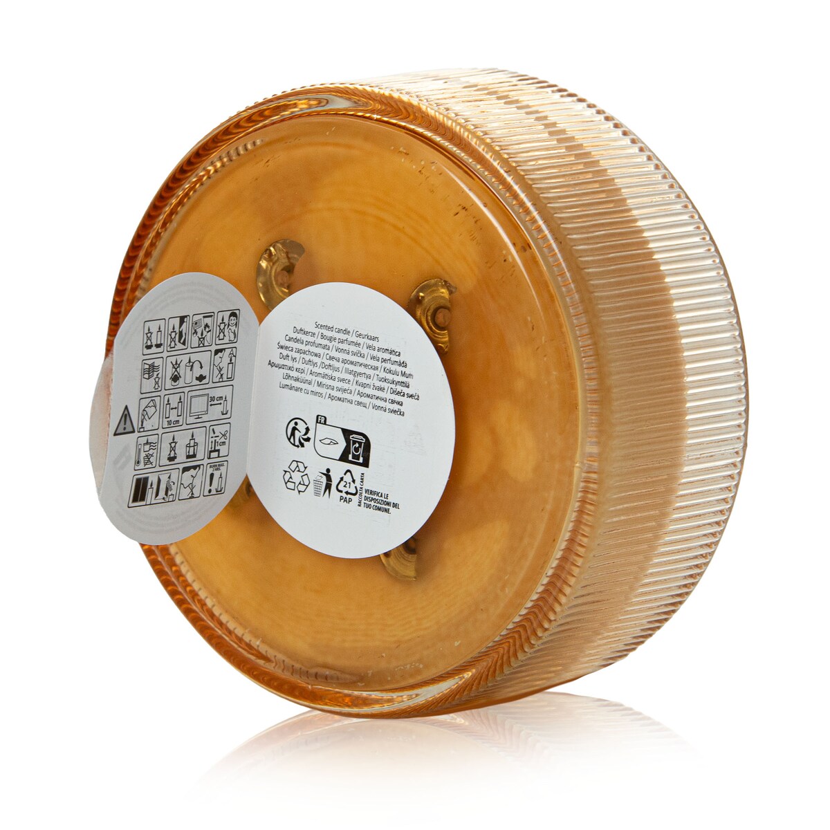 Świeca Zapachowa Świeczka Wild White Tea Świąteczna 13 Cm Okrągła Dekoracja Szklana