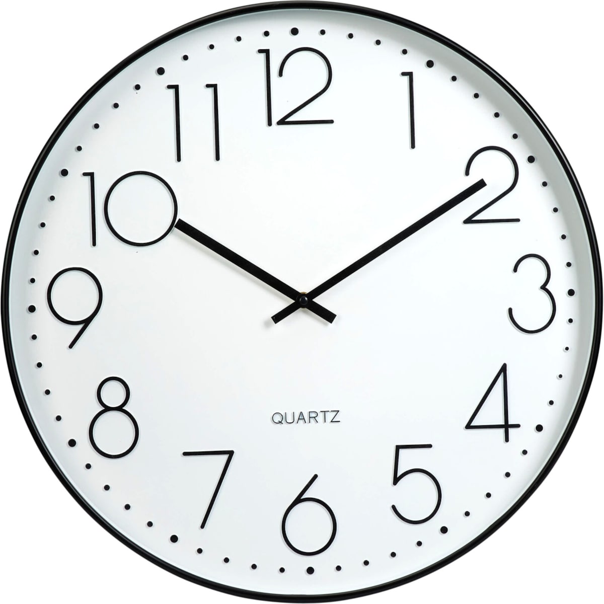 Zegar ścienny z czarną ramą, Ø 50 cm