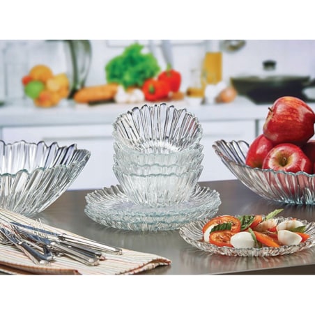 KOMPLET TALERZYKI DESEROWE + TALERZ NA CIASTO pasabahce na prezent aurora