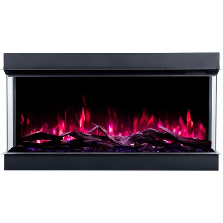 Kominek elektryczny AFLAMO Superb 3D 80 - do zabudowy - 80x65x35 cm - kominek LED z funkcją grzania 750/1500 W