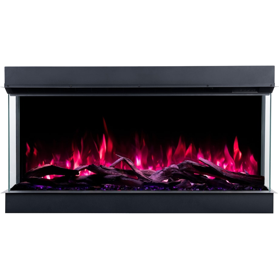 Kominek elektryczny AFLAMO Superb 3D 80 - do zabudowy - 80x65x35 cm - kominek LED z funkcją grzania 750/1500 W