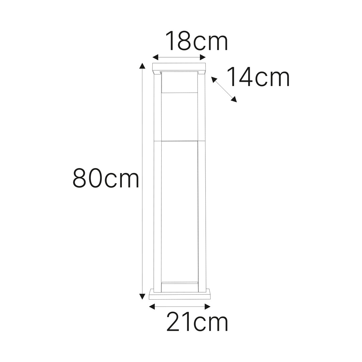 Lampa ogrodowa stojąca K-8252 z serii BERGAMO GREY