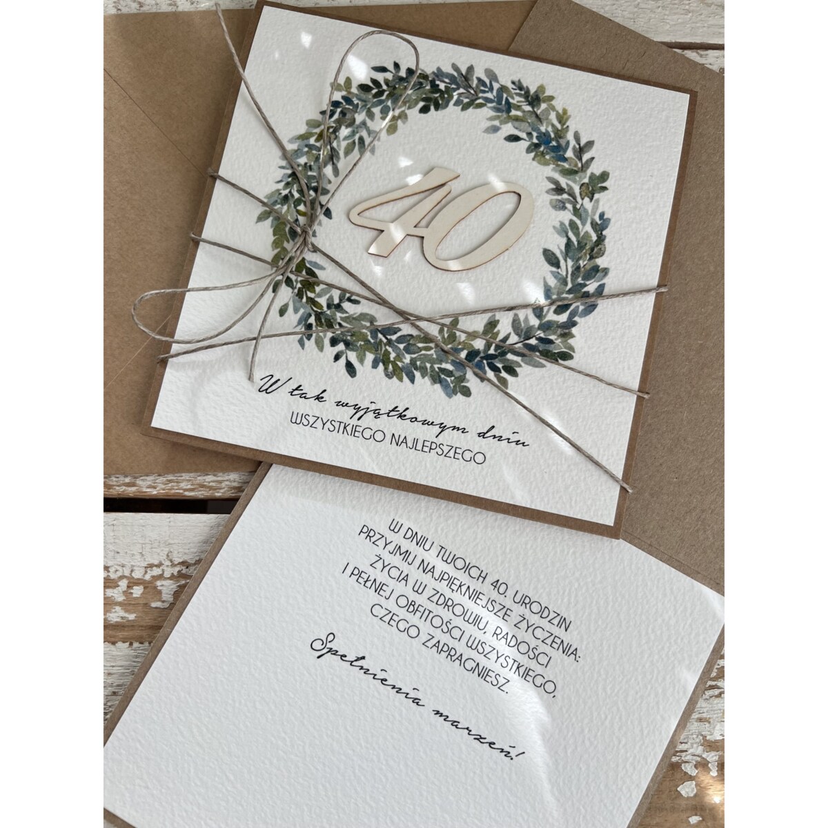 Wyjątkowa kartka na czterdziestkę, prezent na 40 prezent