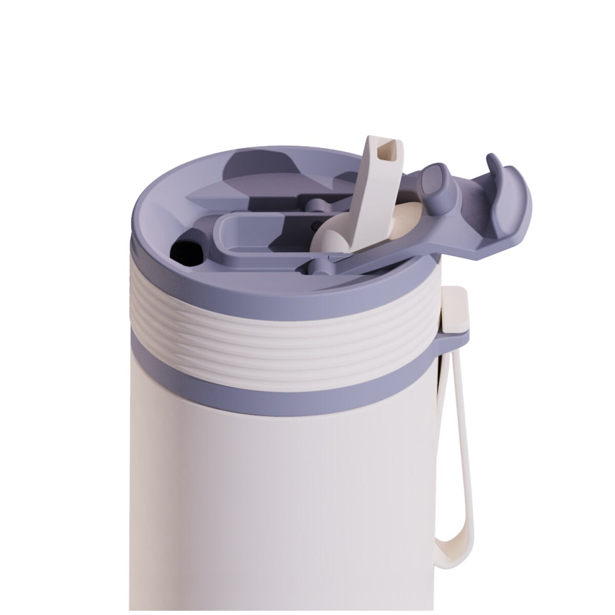 ASOBU ASPEN kubek termiczny ze słomką i ustnikiem, Pastel Blue