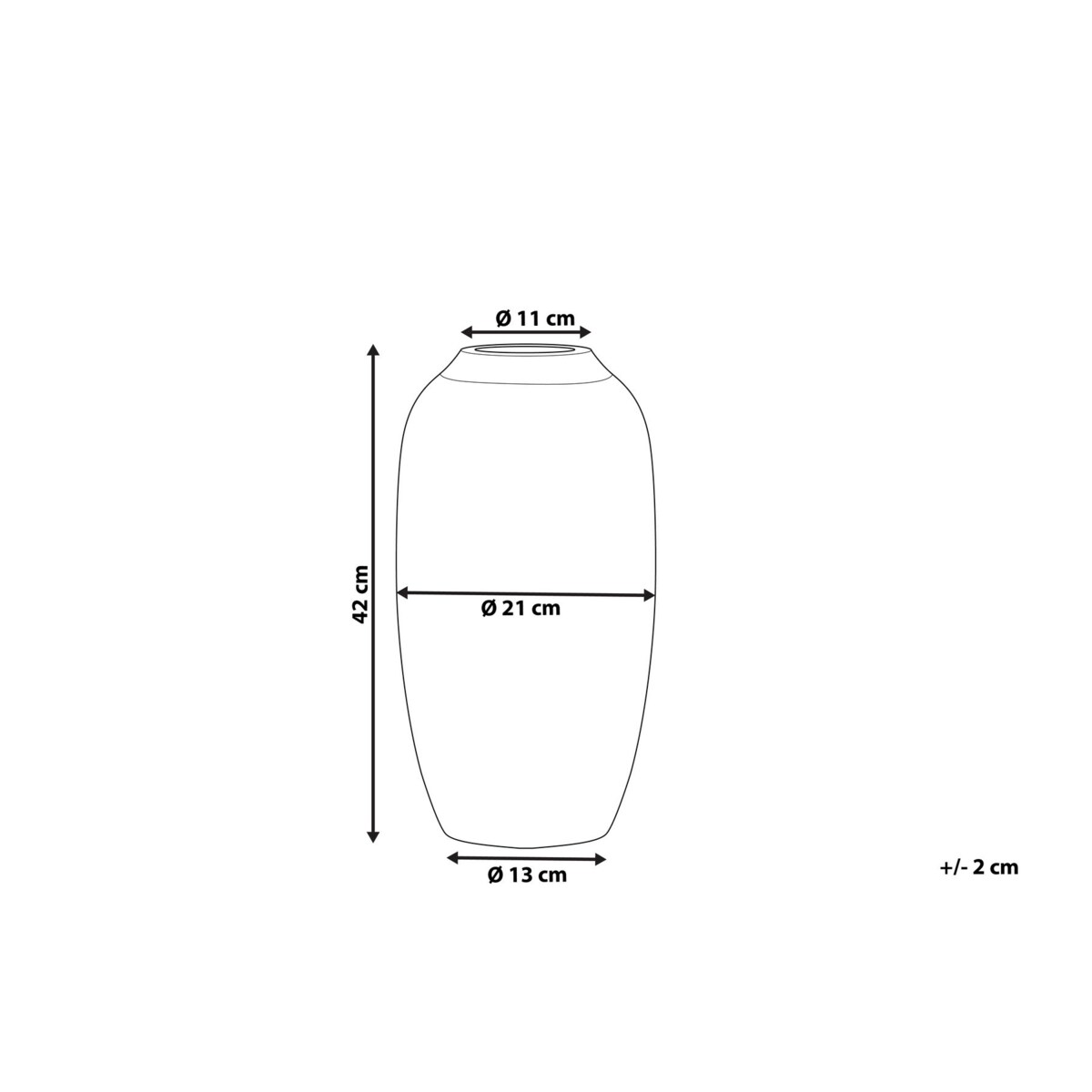 Wazon dekoracyjny z terakoty niebieski MILETUS
