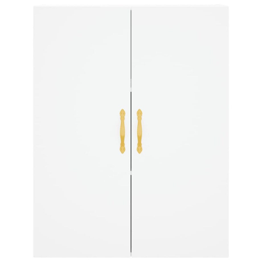 vidaXL Witrynka, biała, 69,5x34x180 cm, materiał drewnopochodny