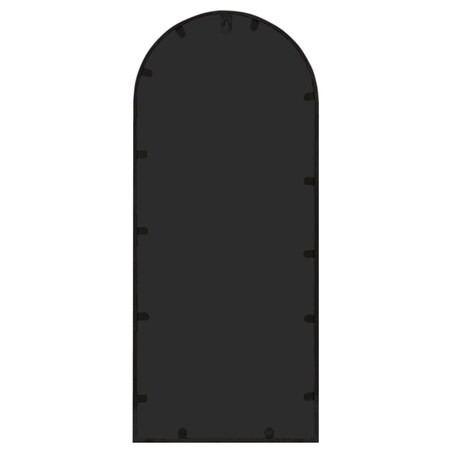 vidaXL Lustro ogrodowe, czarne, 100x45 cm, żelazna rama