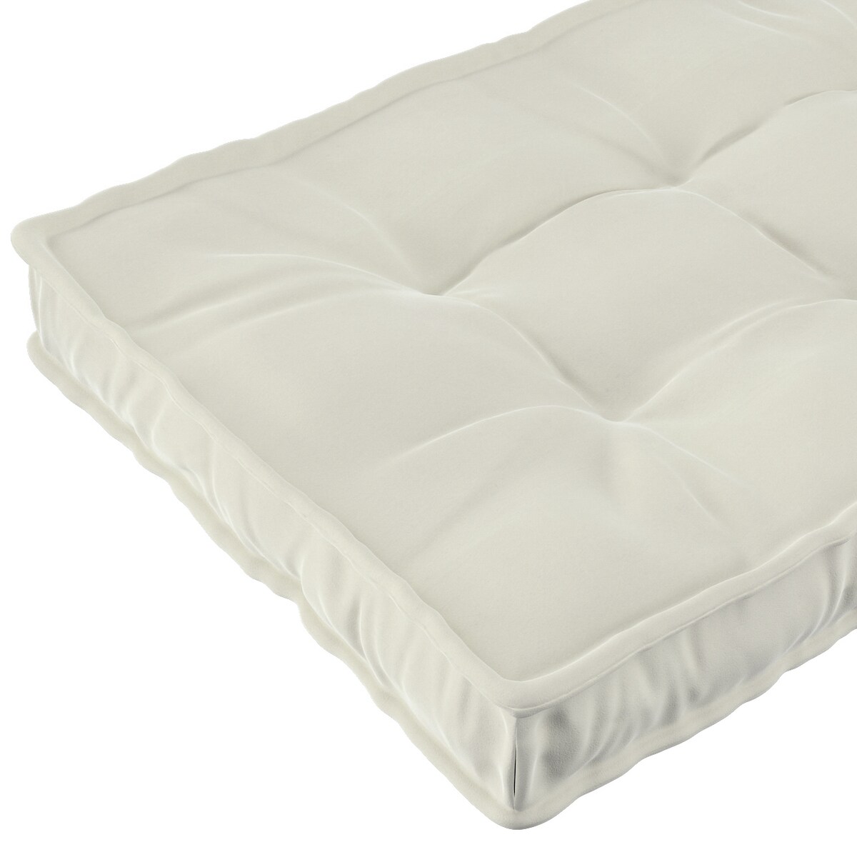 Materac francuski, śmietankowa biel, 120x60x10cm, Posh Velvet