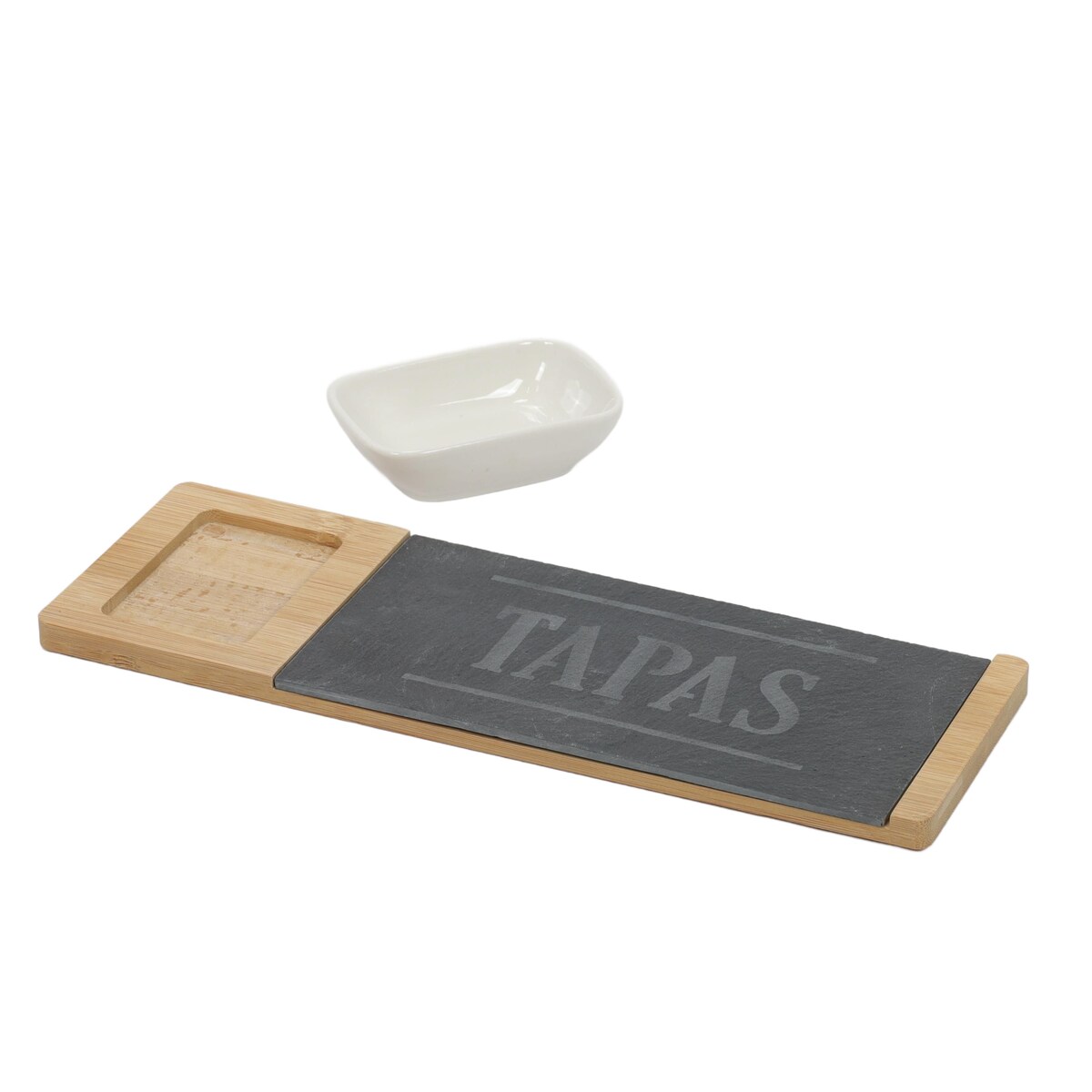 Zestaw do serwowania przekąsek na tacy, 30 x 10 cm