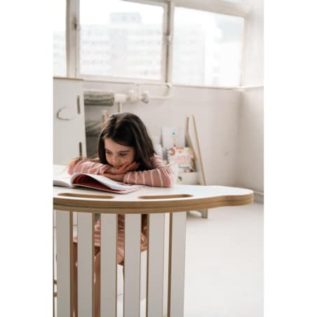 3w1 DUŻY bujak montessori z uchwytami + DUŻA zjeżdżalnia CHMURKI + blat