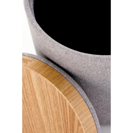 ZESTAW 2 PUF Valo szare ZE SCHOWKIEM I BLATEM lekkie