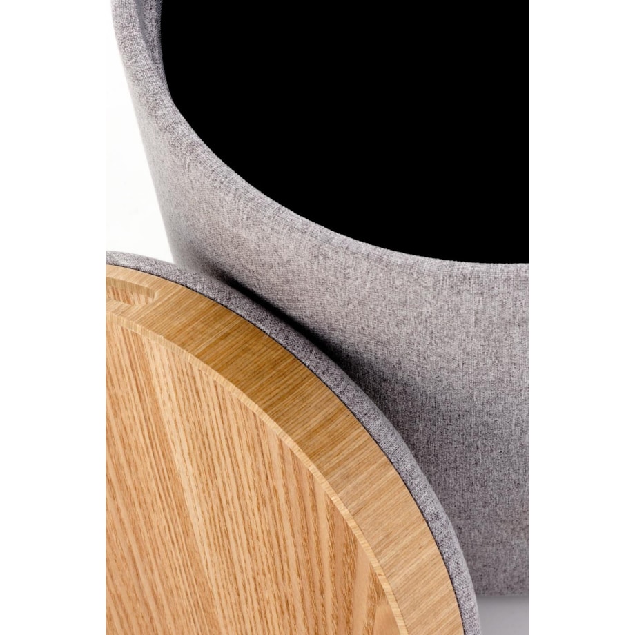 ZESTAW 2 PUF Valo szare ZE SCHOWKIEM I BLATEM lekkie