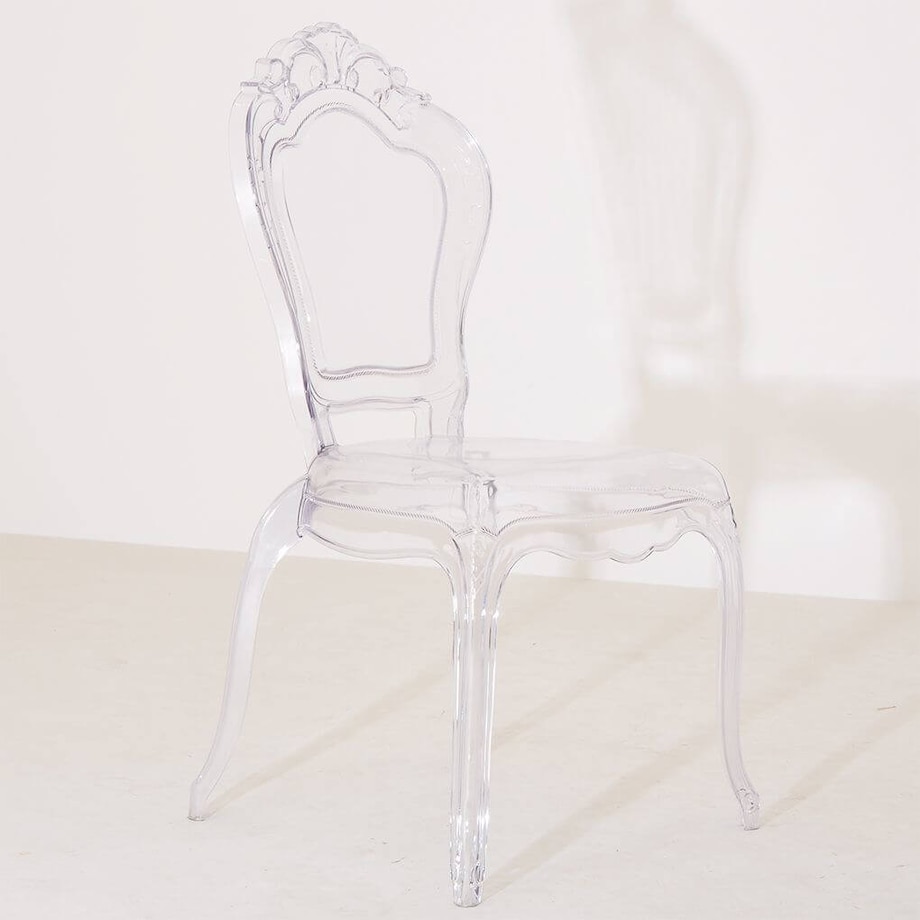 Transparentne krzesło do sypialni King 666-APC King Home stylowe retro