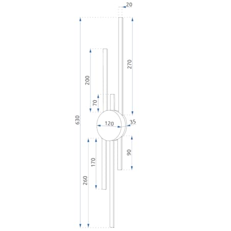 Kinkiet lampa ścienna czarna złota LED APP1437-W