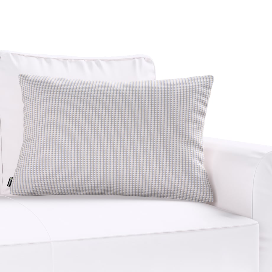 Poszewka Kinga na poduszkę prostokątną 60x40 beżowo-niebieski