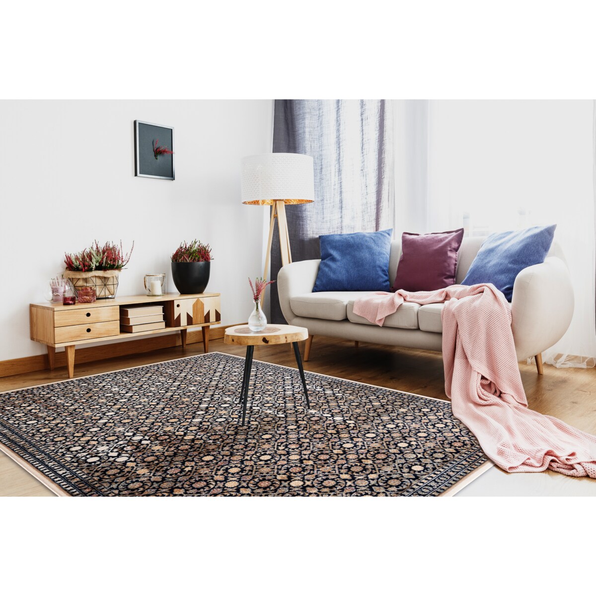 Dywan NAIN Ornament 1183/51033 granat / beż 80x150 cm