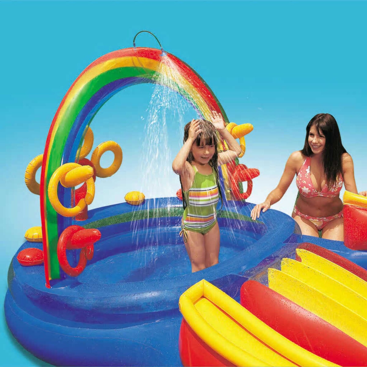 Intex Dmuchany basen Rainbow Ring Play Center, 297x193x135 cm, 57453NP