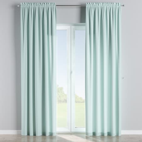 Zasłona na kanale z grzywką 1 szt. 130x245 pastelowy błękit