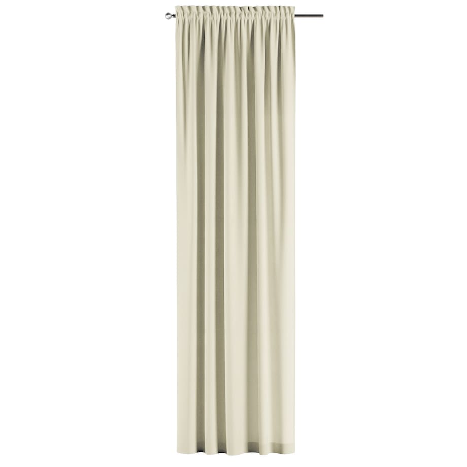 Zasłona na kanale z grzywką 1 szt. 130x260 kremowy