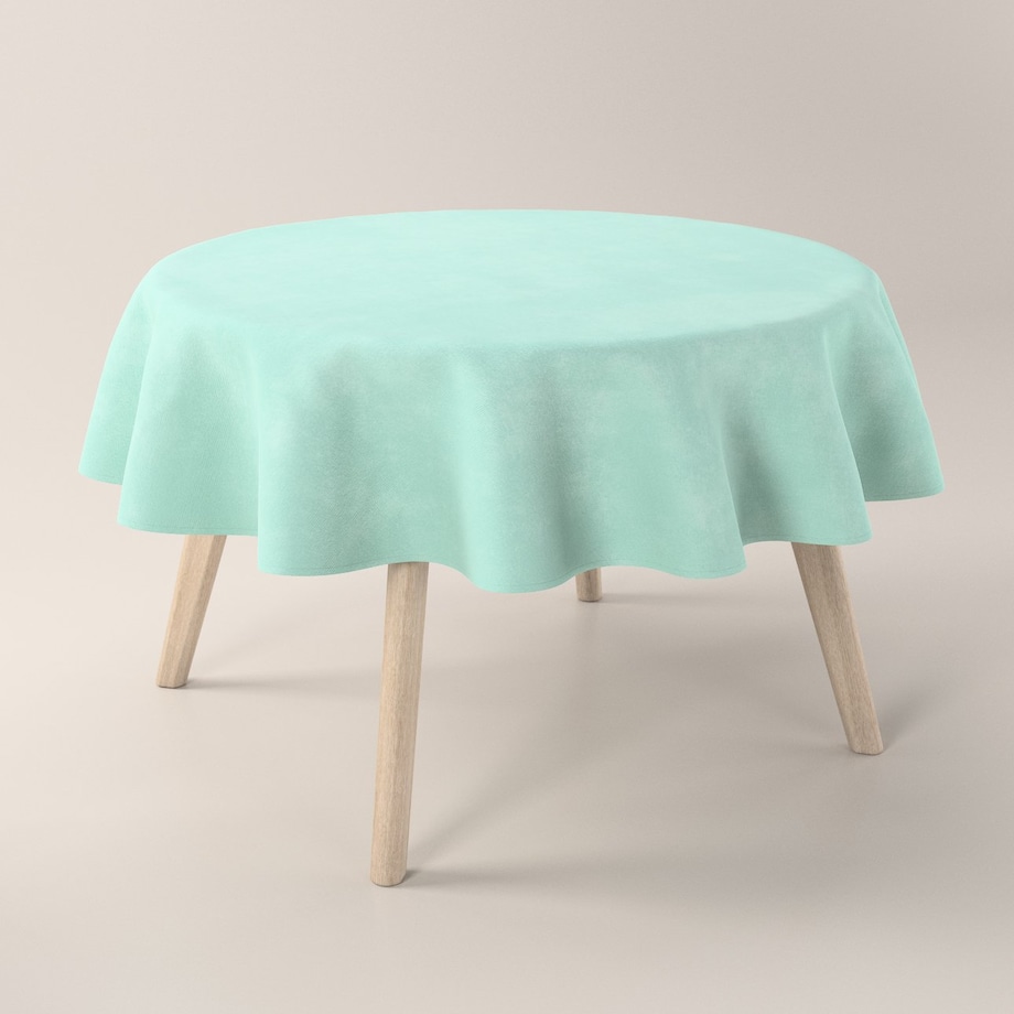 Obrus okrągły, mięta, Crema