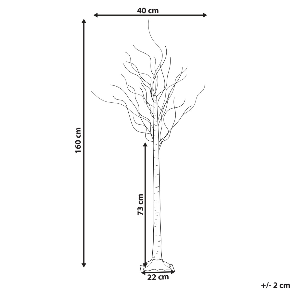 Dekoracja ogrodowa LED LAPPI 160 cm Choinka Biały