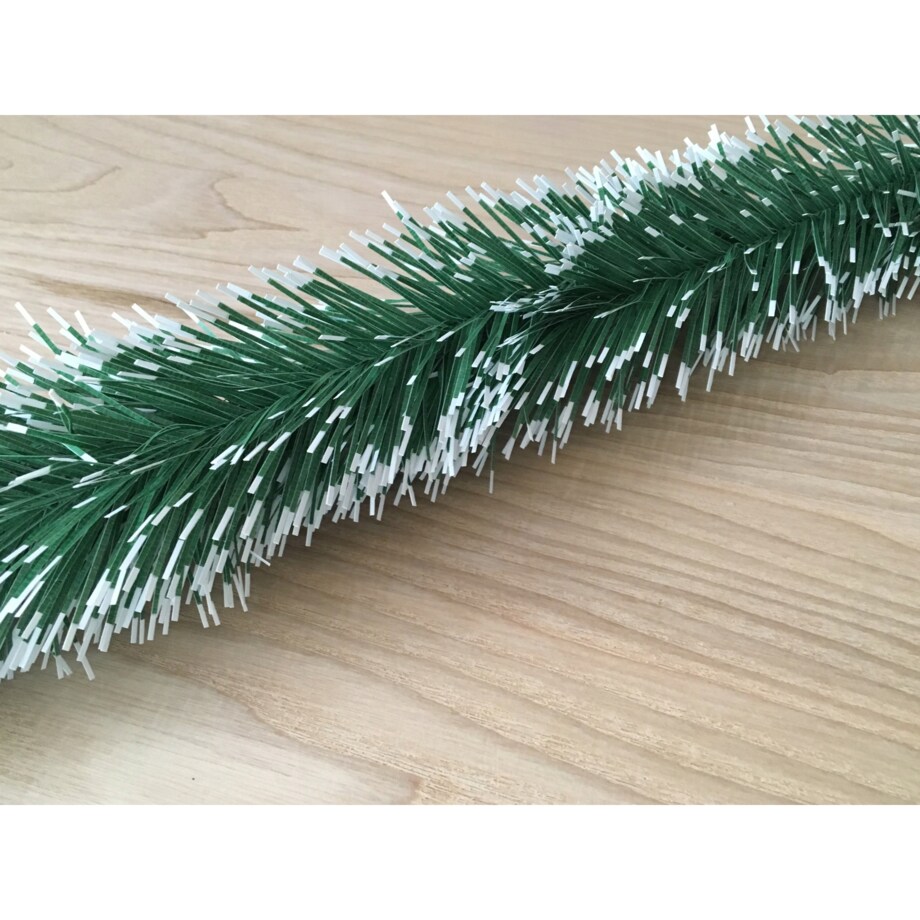 GIRLANDA CHOINKOWA biało zielona GĘSTA DUŻA na schody barierki stół łańcuch