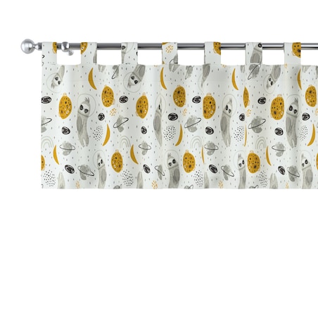 Lambrekin na szelkach 260x40 biało-szara