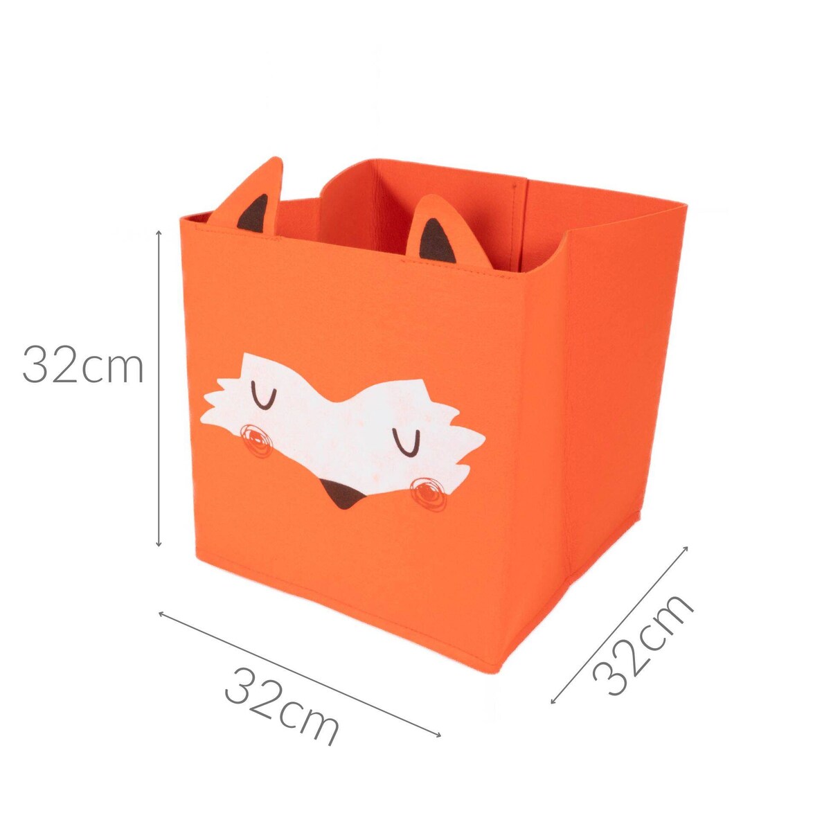 Pojemnik na zabawki składany FOREST FRIENDS, z uszkami, filcowy