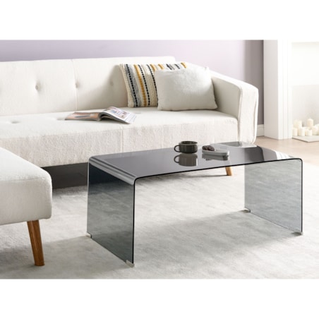 Stolik kawowy KENDALL Szkło Czarny