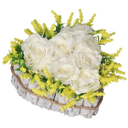 Doniczka Osłonka Drewniana Serce Szara Doniczki