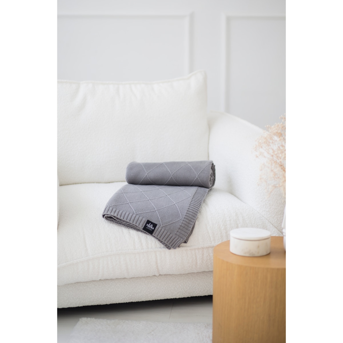 Pled romby szary, 130 x 160 cm, La Manta