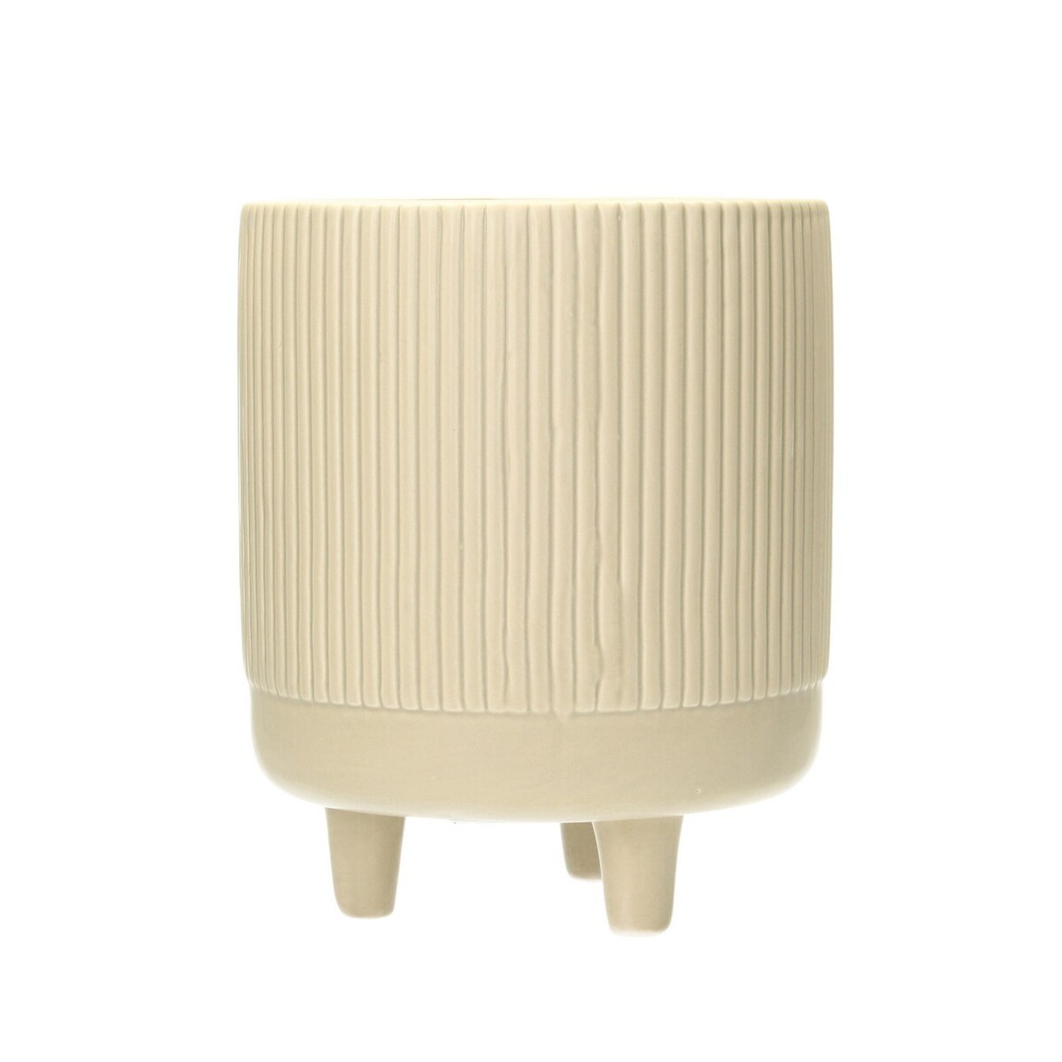 Osłonka na doniczkę Tres 22cm beige, 18 x 18 x 22 cm