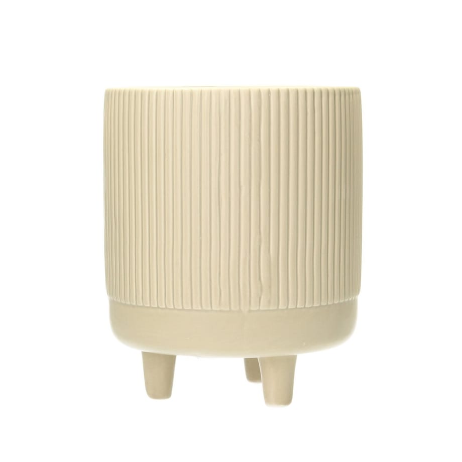 Osłonka na doniczkę Tres 22cm beige, 18 x 18 x 22 cm