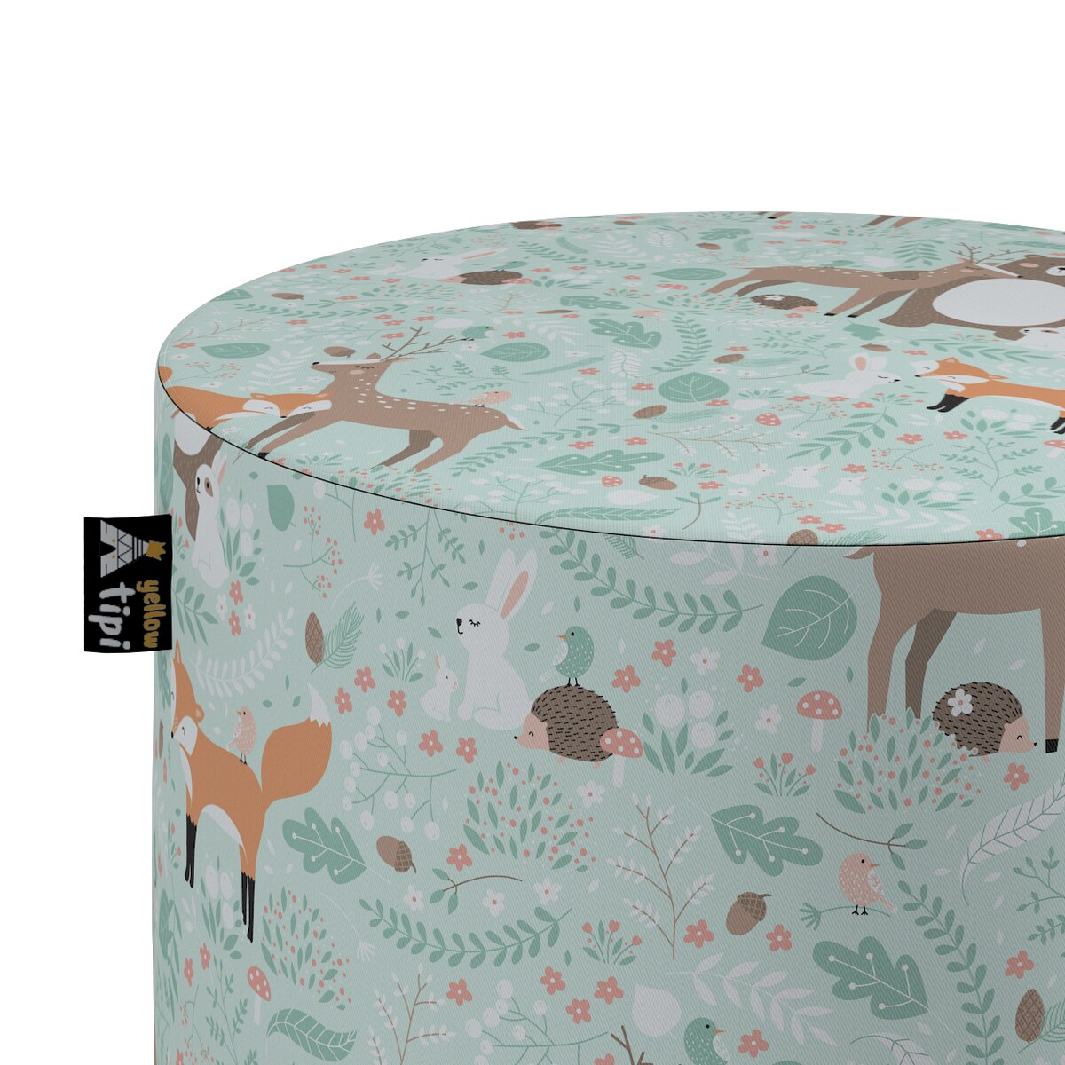 Puf Bobby, zielony, ø40, wys. 40 cm, Magic Collection