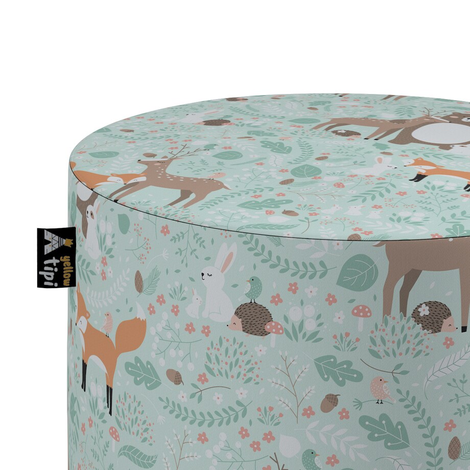 Puf Bobby, zielony, ø40, wys. 40 cm, Magic Collection