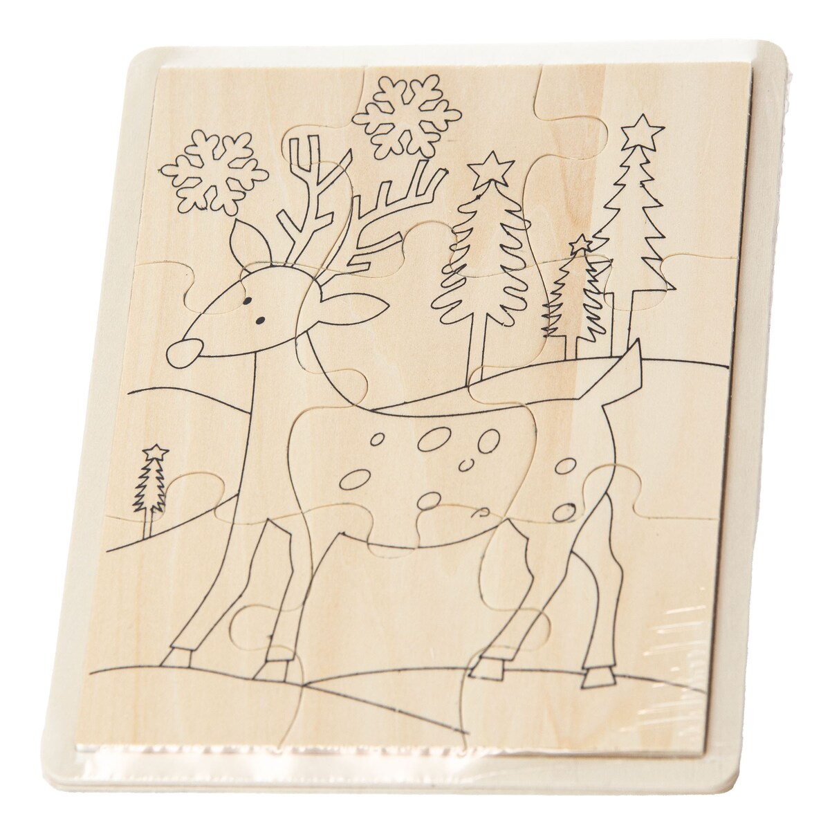 Kolorowanka Obrazek Do Malowania 15X20 Cm Świąteczny Dla Dzieci Renifer