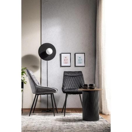 Krzesło tapicerowane AGAT VELVET czarne