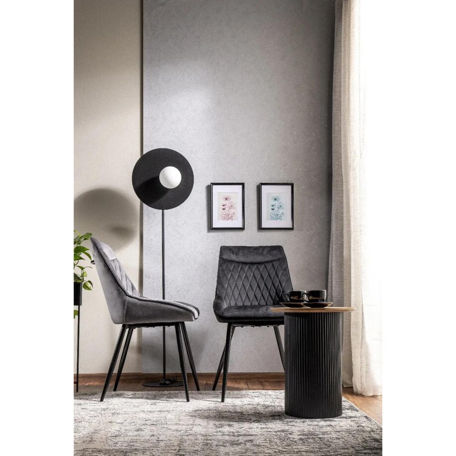 Krzesło tapicerowane AGAT VELVET czarne