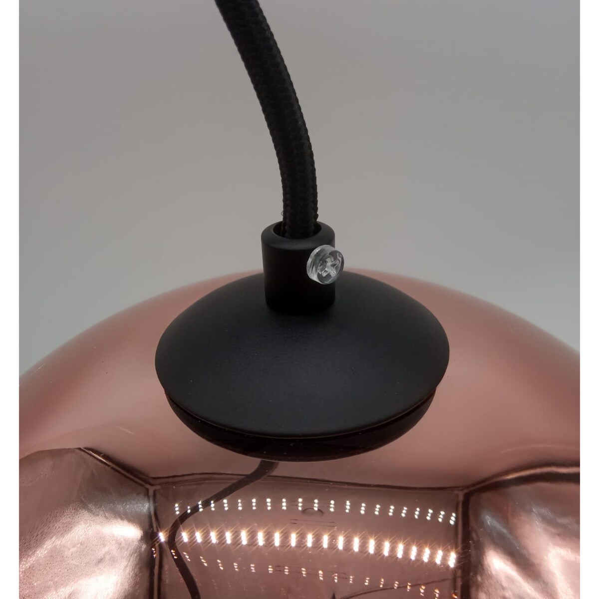 Lampa wisząca lustro Glow ST-9021 - L COPPER-L Step klosz kulisty miedziana