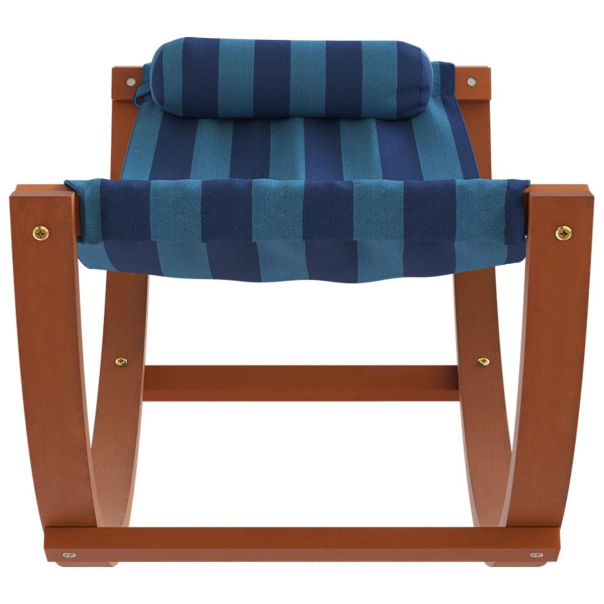 vidaXL Hamak na bujanym stelażu, dziecięcy, niebieskie pasy, tkanina