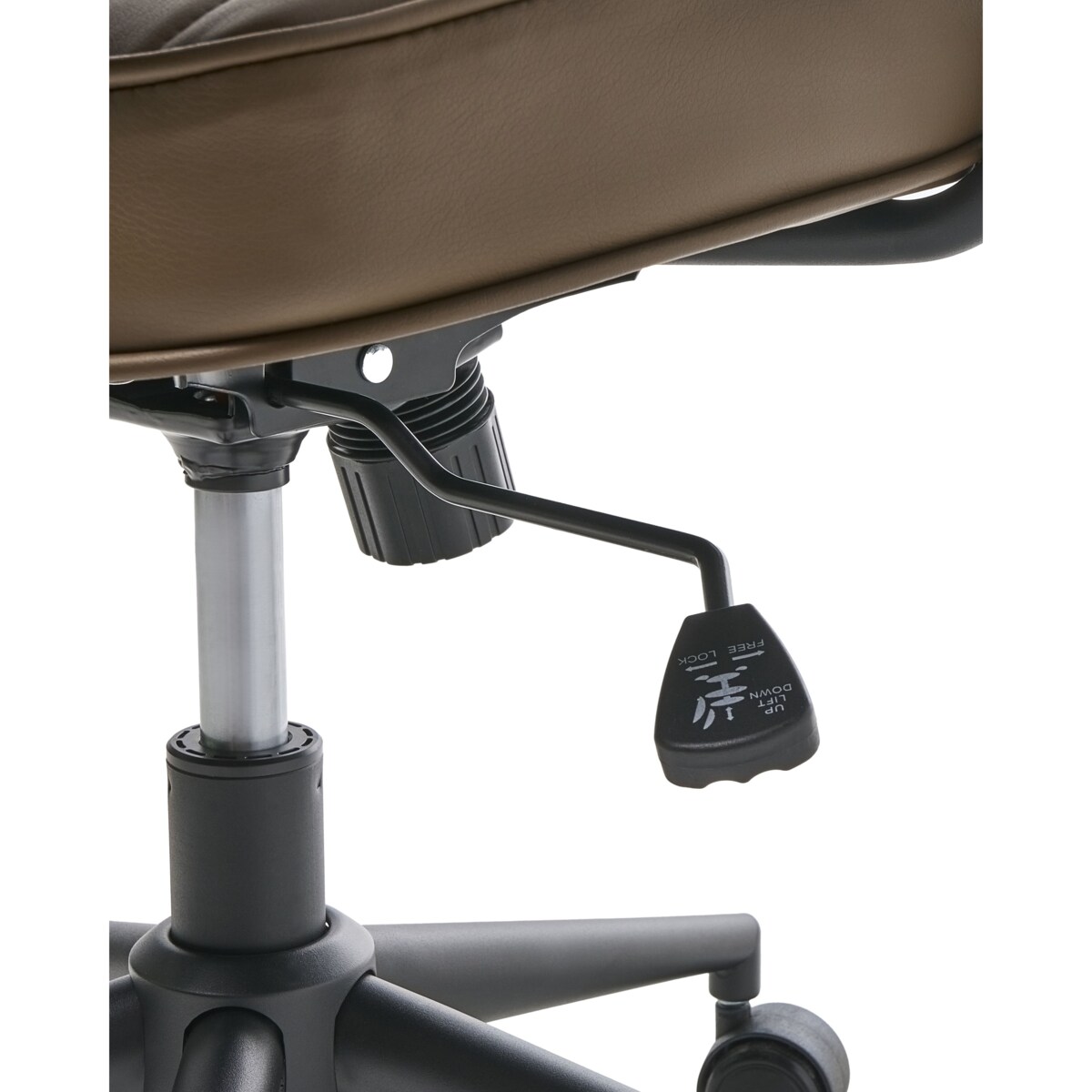 Krzesło obrotowe BERNE Ekoskóra Brązowy