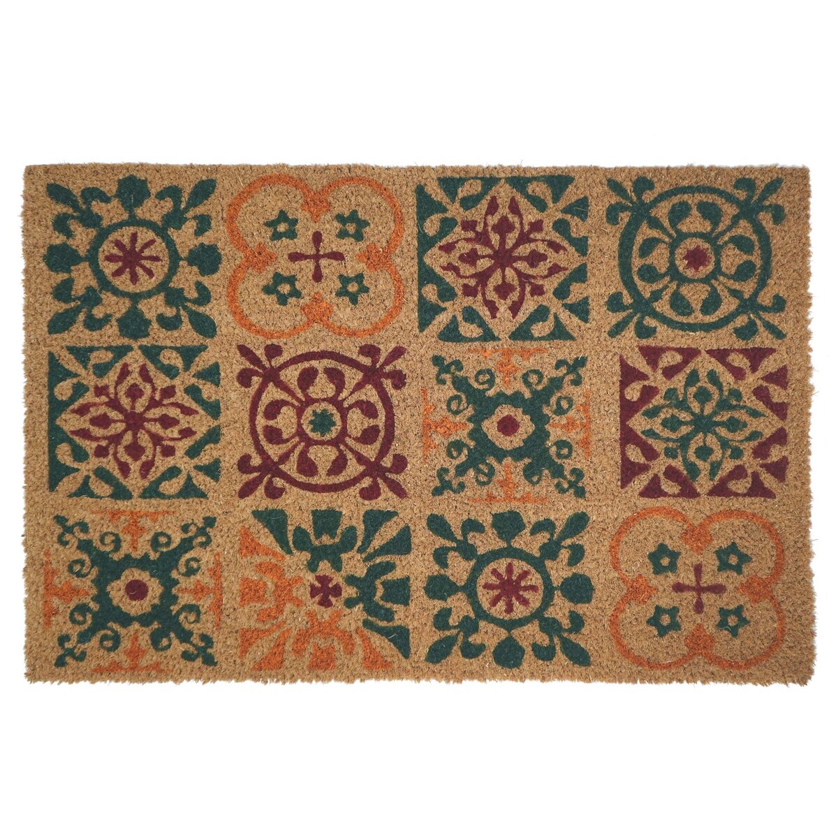 Wycieraczka kokosowa z nadrukiem HERITAGE, 40 x 60 cm, kolor brązowy, włókno kokosowe