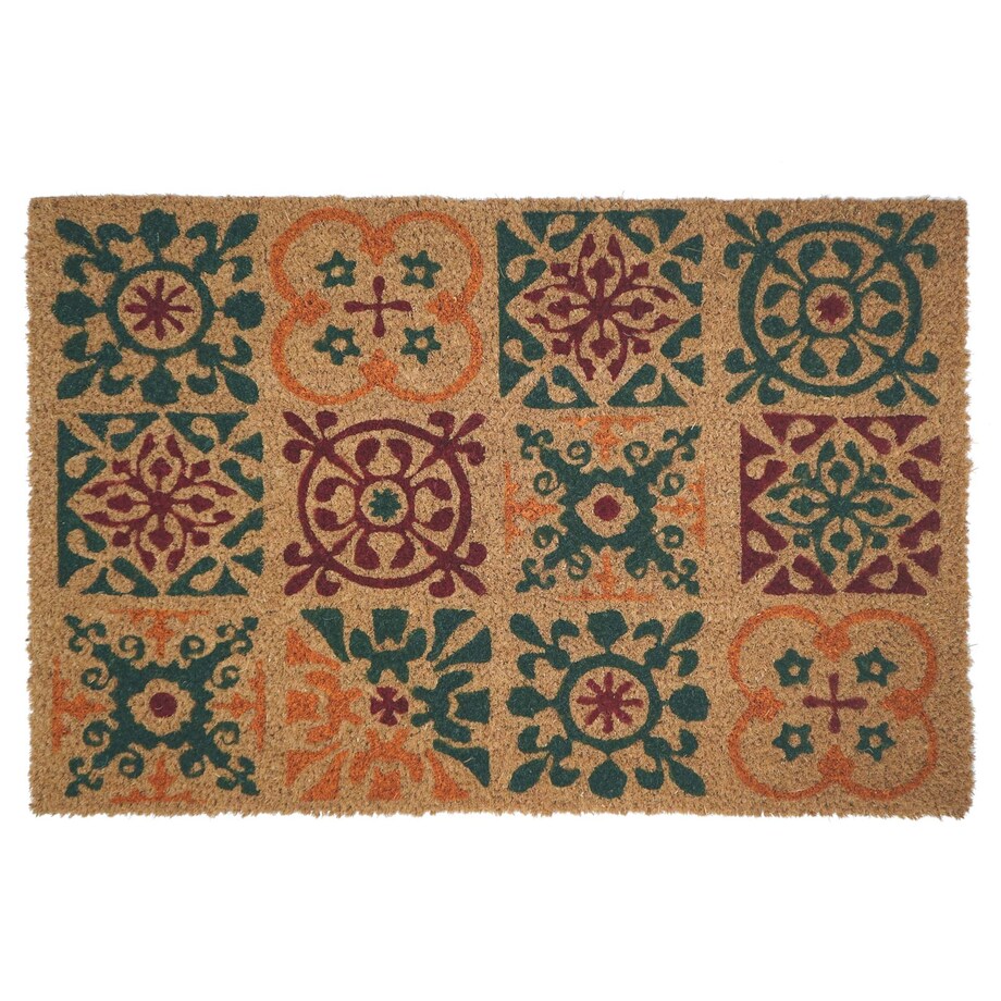 Wycieraczka kokosowa z nadrukiem HERITAGE, 40 x 60 cm, kolor brązowy, włókno kokosowe