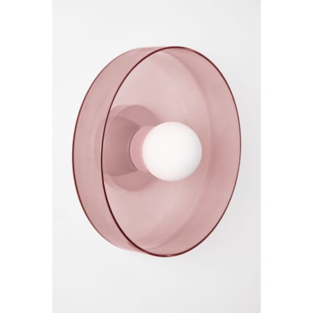 Kinkiet szklany Jaxal różowy Ø35 cm